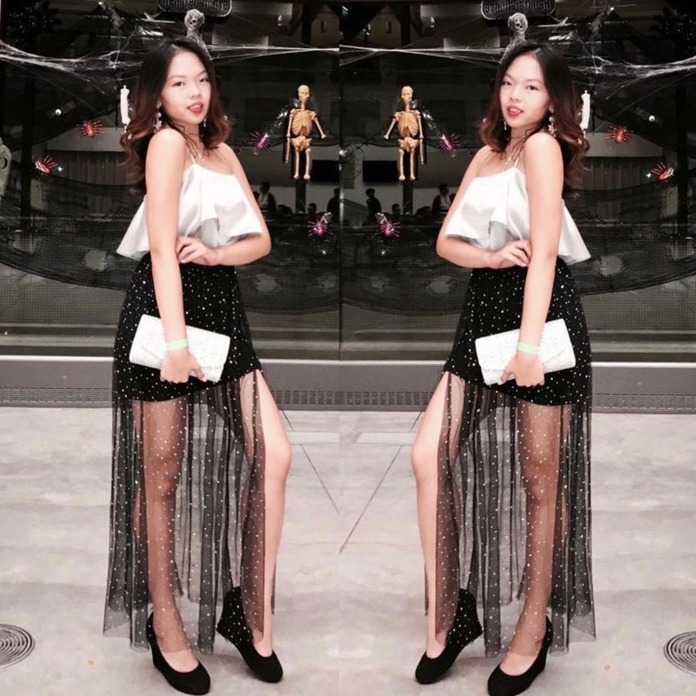 💎 Black Sequin Skirt 💎